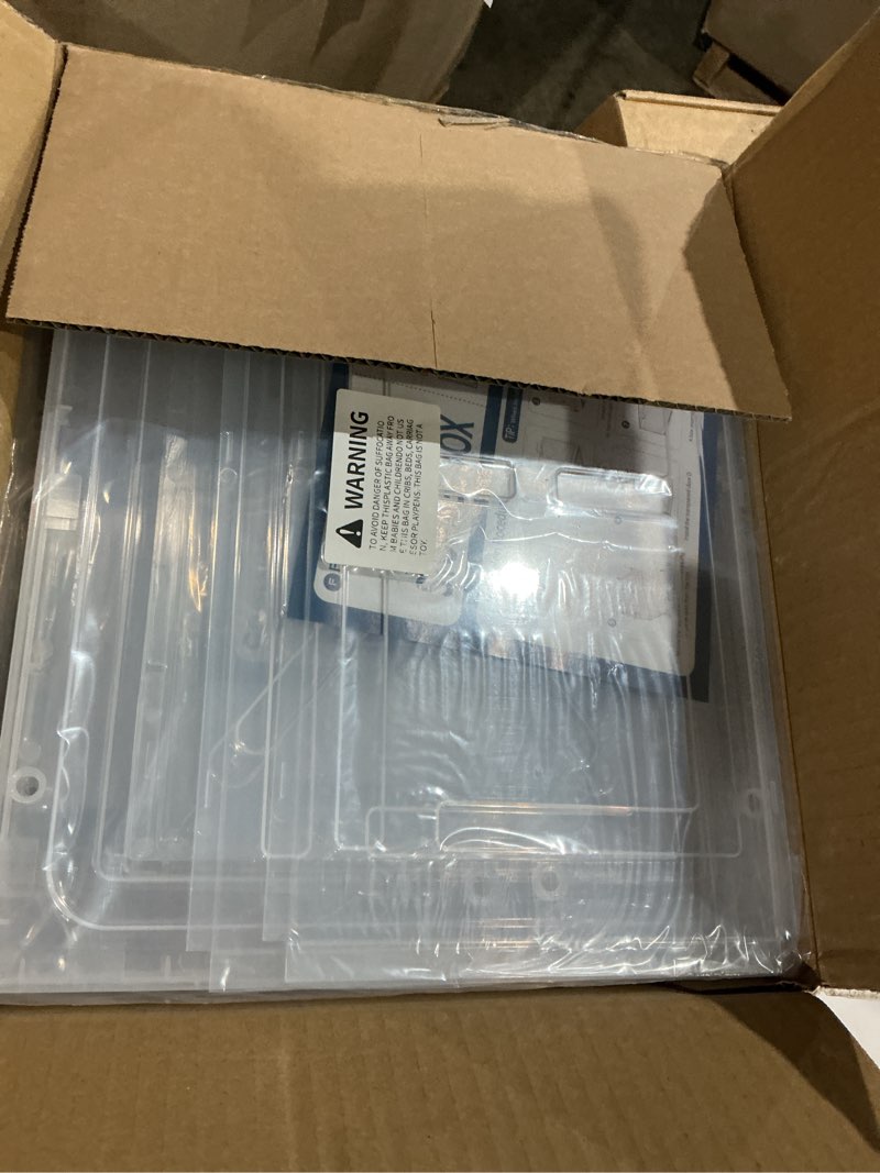 Condition photo showing Good Condition for Thick & Sturdy Clear Shoe Boxes with Magnetic Front Door, Stackable Plastic Sneaker Storage Organizer for Closet, Space-Saving Foldable Shoe Containers for Boots & Heels, Durable Shoe Cabinet, 6 Pack Transparent 6 pcs-XXL