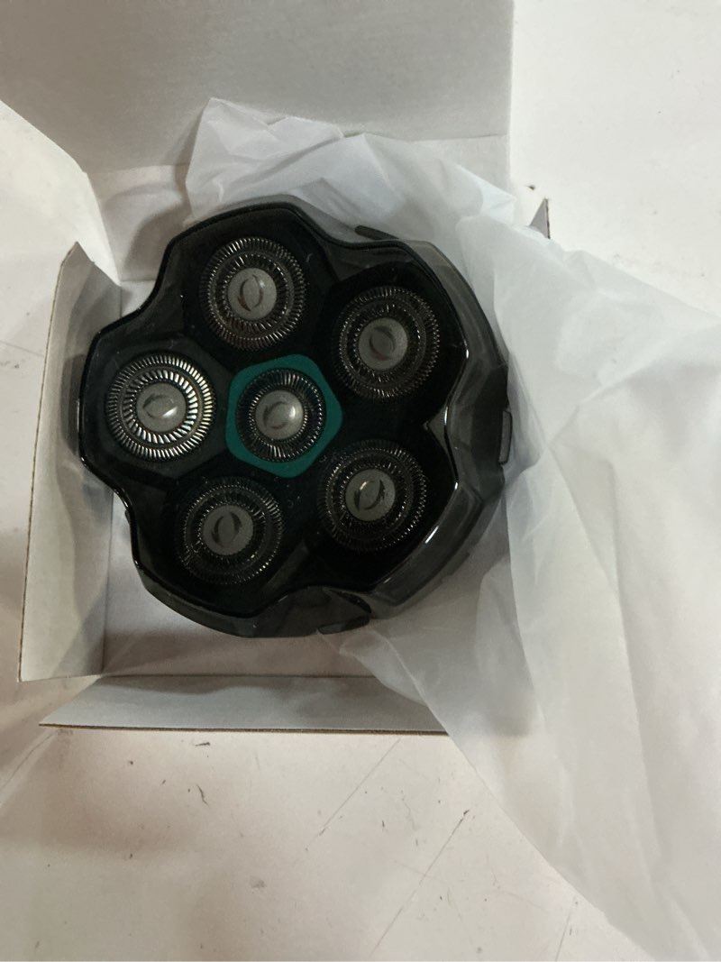 Condition photo showing Good Condition for kensen 6d head shavers for bald men magnetic blade replacement head, compatible with 6d head shavers for magnetic blade head razor men's dark black