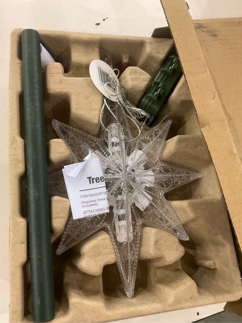 Condition photo showing Good Condition for National Tree TA21-11LSW-B1 Bethlehem Star Tree Topper, 11"