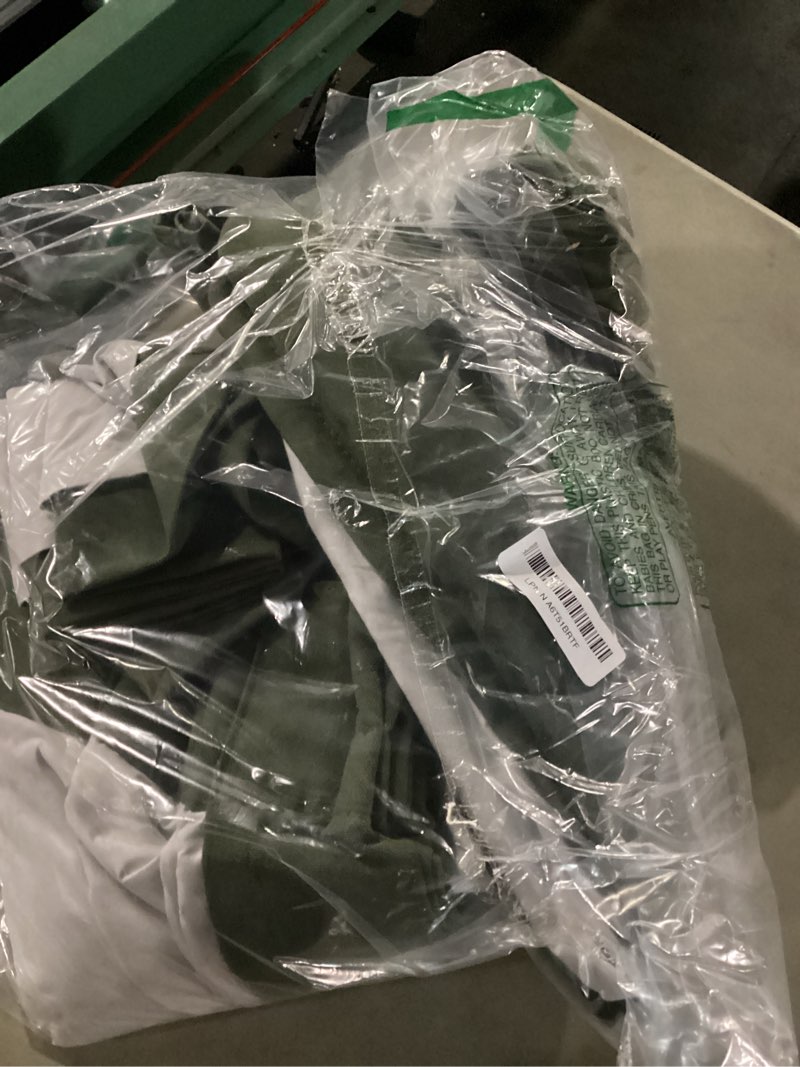 Condition photo showing New/Like New for Olive Green Pleated Linen Blackout Curtains 102 Inches Long for Bedroom Living Room Pinch Pleat Black Out Thermal Insulated Ring Hooks Room Darkening Drapes Dark Green Curtains with Liner 40x102 Olive Green 40"W x 102"L (Pack of 2)