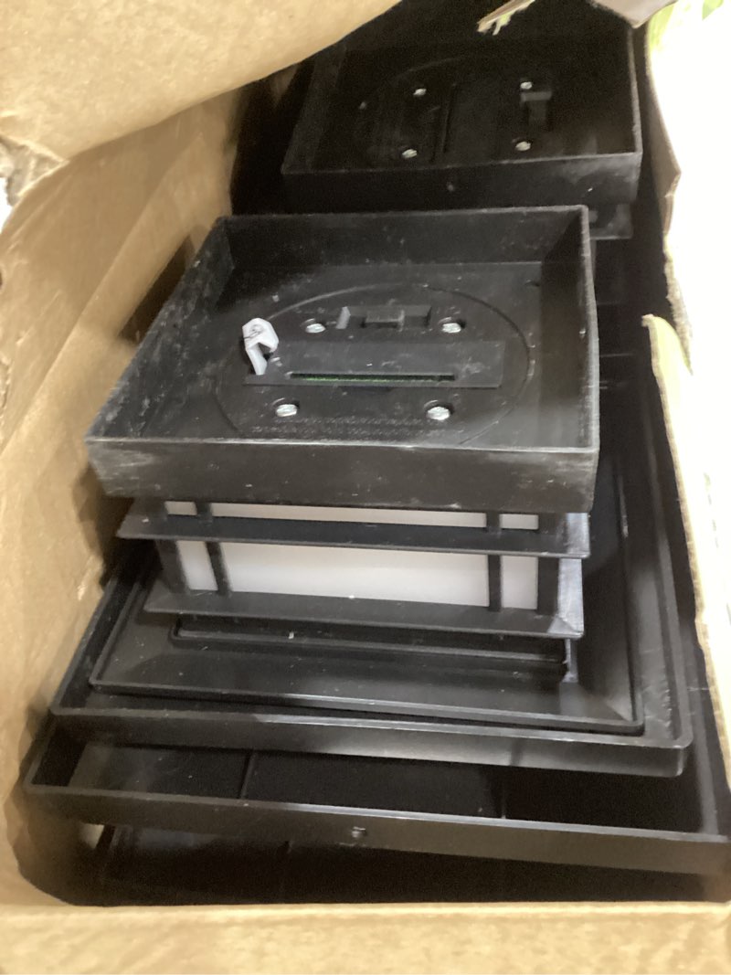 Condition photo showing Good Condition for dynaming 4 pack solar post cap lights outdoor with flickering flame light, fence post solar lights fit for 4x4 5x5 6x6 vinyl/wooden posts, high brightness smd led lighting decor for garden deck patio black flickering flame 4 pack