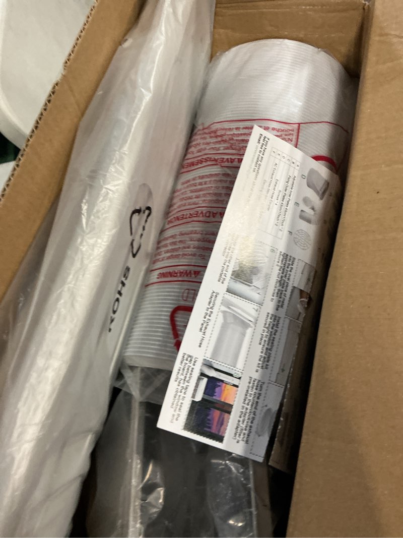 Condition photo showing New/Like New for portable ac window vent kit, adjustable vertical/horizontal sliding window kit plate for ac unit, seamless portable ac window seal with 5.9 inch diameter, 59 inch length exhaust hose 59'' kit exhaust hose