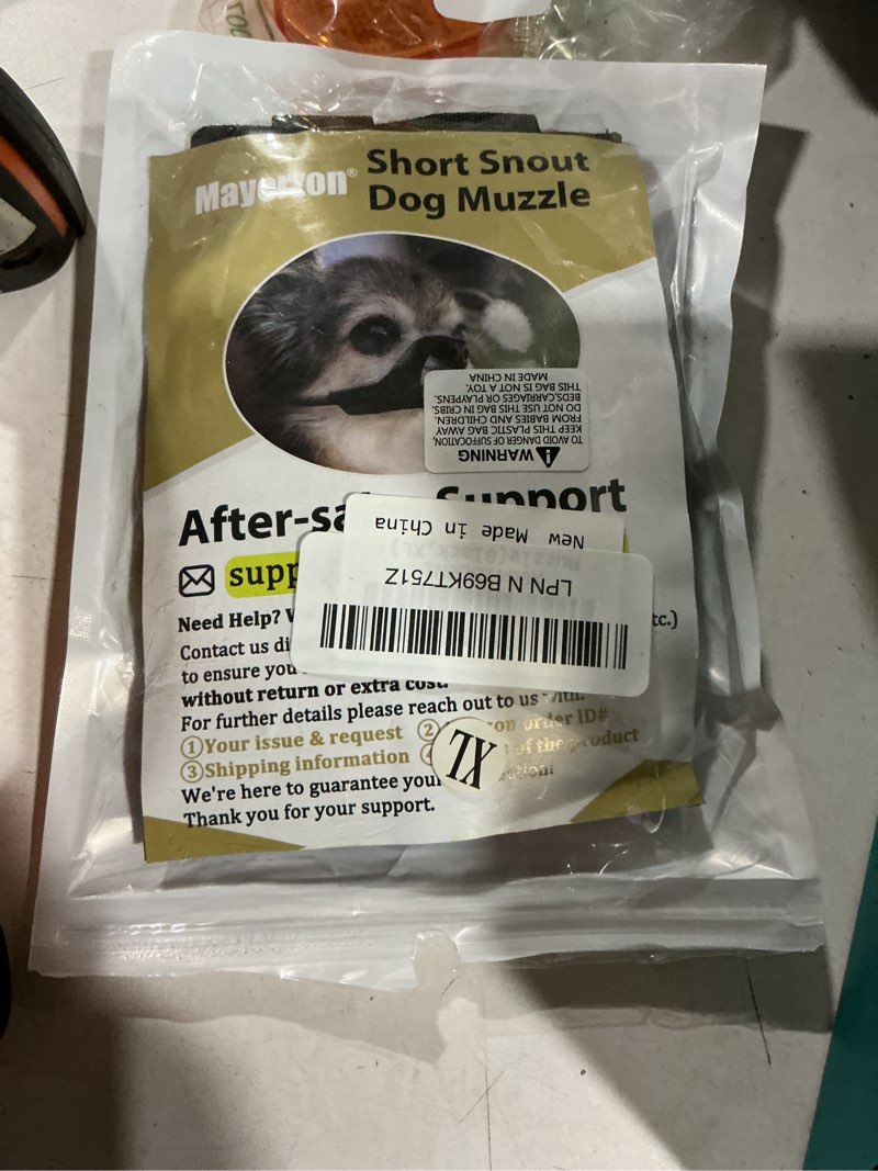 Condition photo showing Good Condition for mayerzon pitbull muzzle, soft muzzle for american bully bulldog boxers rottweilers, anti fierce barking biting chewing mouth guard for medium large short snout dogs in grooming walking vet visits black xl [snout cir: 11.5-12.25"]