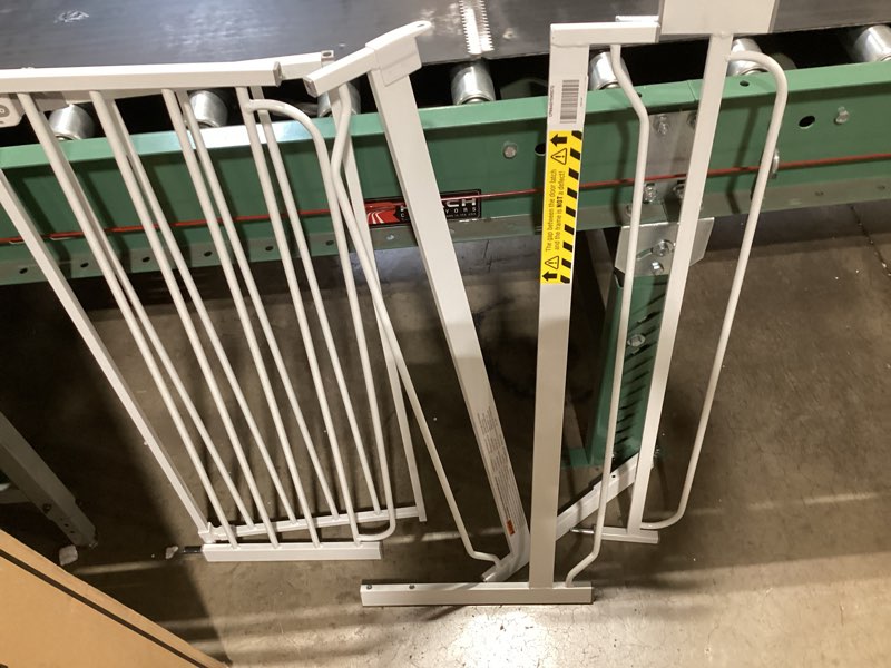 Condition photo showing Good Condition for regalo safety 36" extra tall and 49" wide baby gate for doorways & bottom of stairs, pressure mounted walk through baby gate for toddlers & pets, tested & safe, american designed, american owned white 29-49"w x 36"h