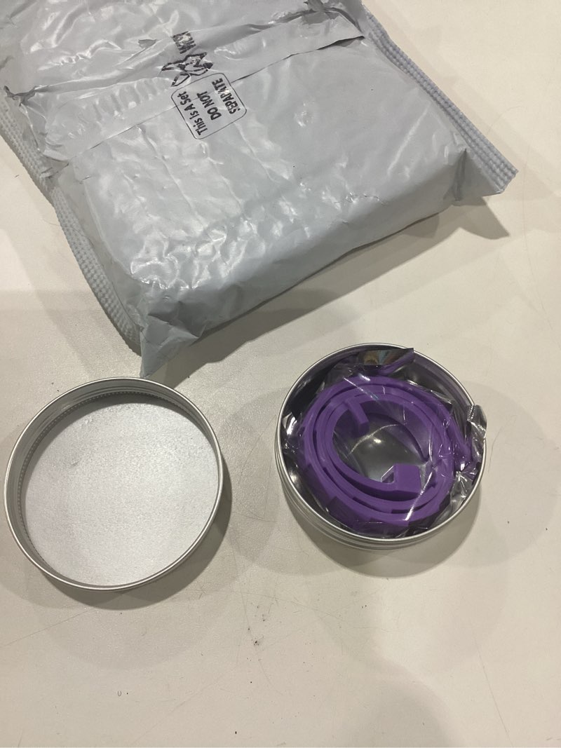 Condition photo showing New/Like New for Weewooday 4 Pcs Cat Calming Collar Adjustable Pheromones Scent Relaxing Cat Collar with 2 Pendant for Puppies Reduce Stress Aggression Anxious, up to 15 Inches(Purple, Gold)