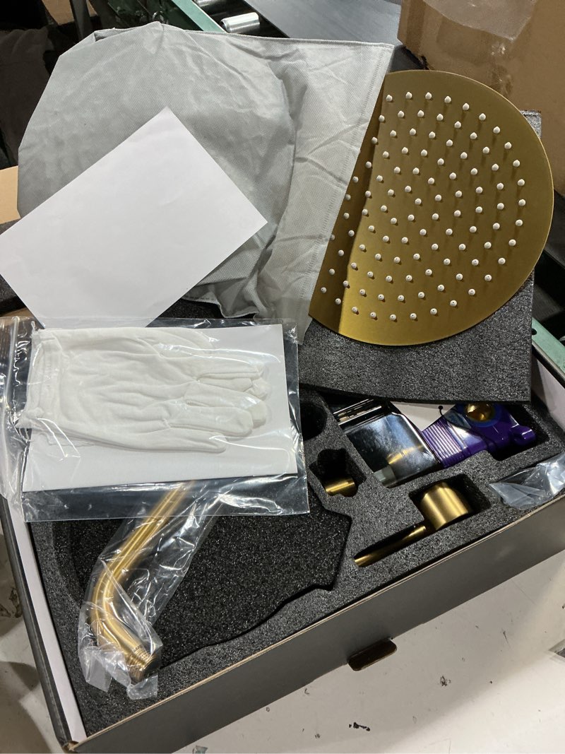 Condition photo showing Good Condition for everstein 10" high-pressure rainfall shower system with handheld spray, wall mount bathroom shower f