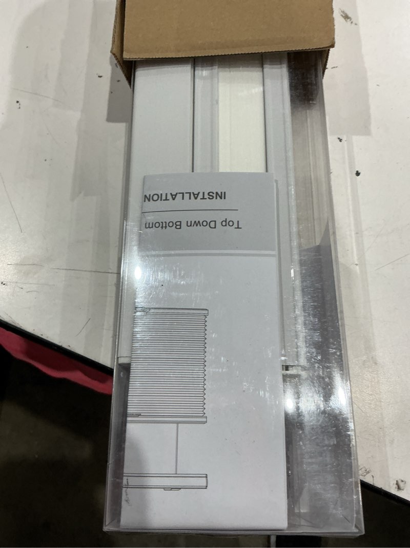 Condition photo showing Good Condition for sunfree top down bottom up cellular blinds,cellular shades blackout, honeycomb window shade for windows, 35.5" w x 64" h, white(light filtering) light filtering-white 35.5"w x 64"h