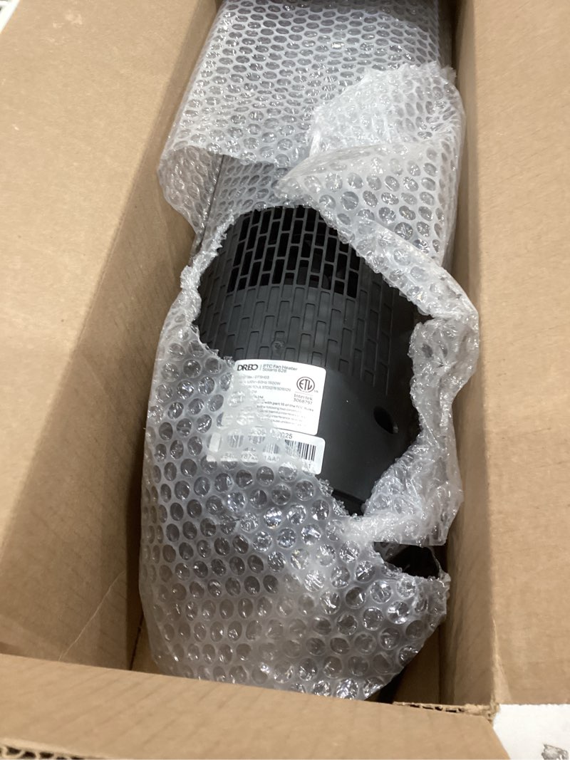 Condition photo showing As Is for DREO Space Heater for Large Room, 20 Inch Electric Heaters with DREO FortPlug for Indoor Use, 8 Safe Protection Tower, 70° Oscillation, PTC Ceramic with Remote, Quiet, 12H Timer, Bedroom, Office Silver 20inch