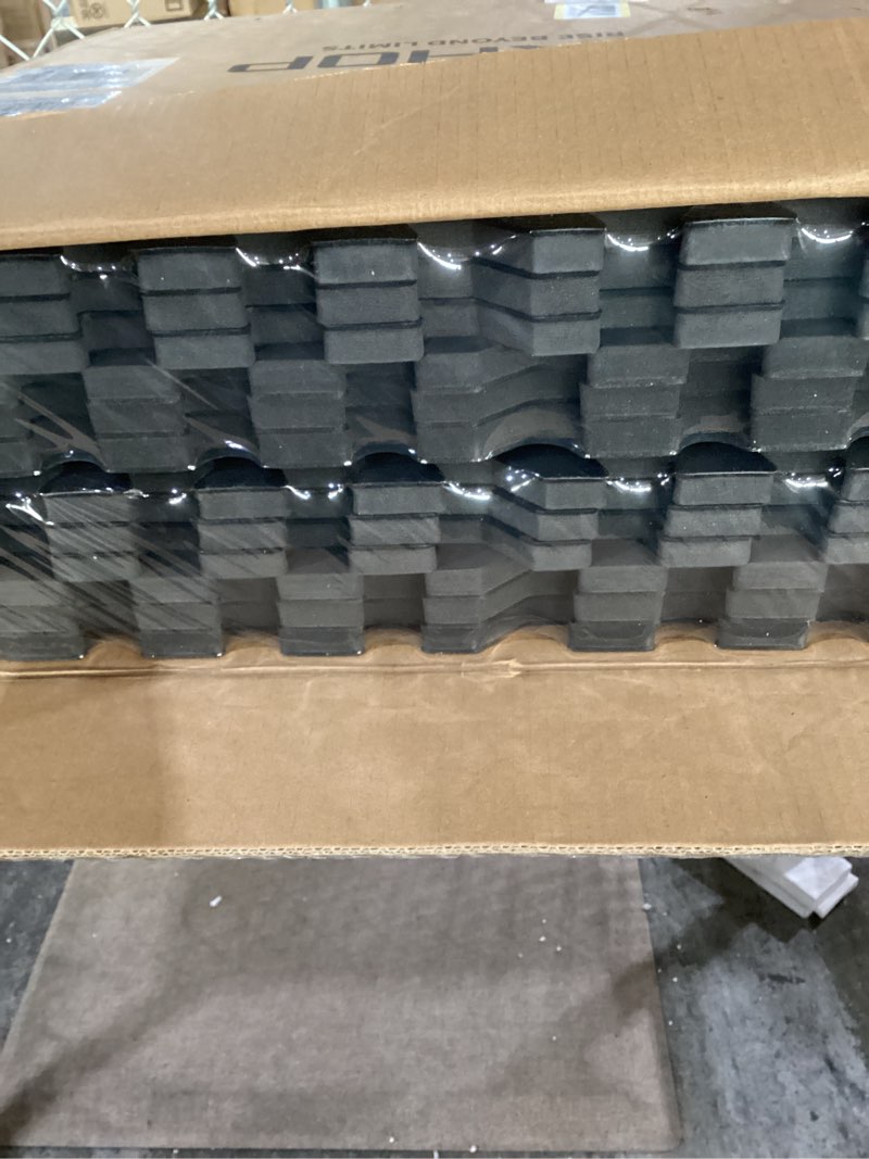 Condition photo showing New/Like New for AIRHOP 0.56in Thick 48 Sq Ft Exercise Equipment Mats, 12 Tiles Upgraded Rubber Top with High Density EVA Foam, Large Interlocking Puzzle Gym Flooring for Home Gym, Heavy Weight Workout,Black Black 48 Sq Ft (12 Tiles)