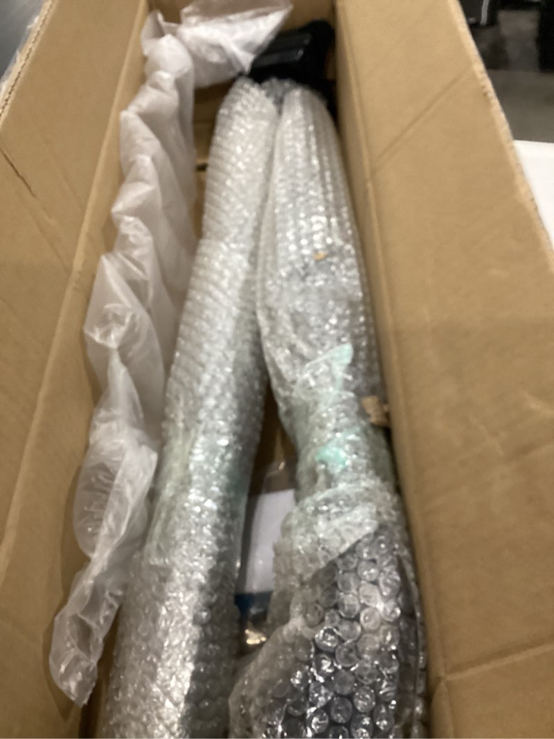 Condition photo showing Good Condition for handrails for outdoor steps, single post wrought iron handrail for 1, 2, 3 step, outdoor stair rail handrails with diy took kit, 37" h black hand rail powder coating for concrete steps or wood stairs