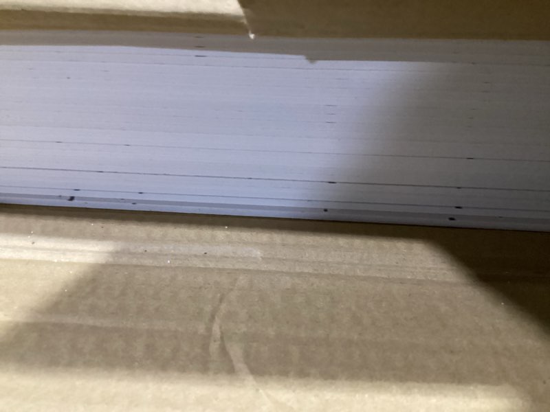 Condition photo showing New/Like New for 24 pcs 2x2 ft faux printed pvc ceiling tiles, 24x24 inch fine speckle tile ceiling panels, waterproof washable cuttable material ideal for living room bedroom basement cover 96 sq.ft