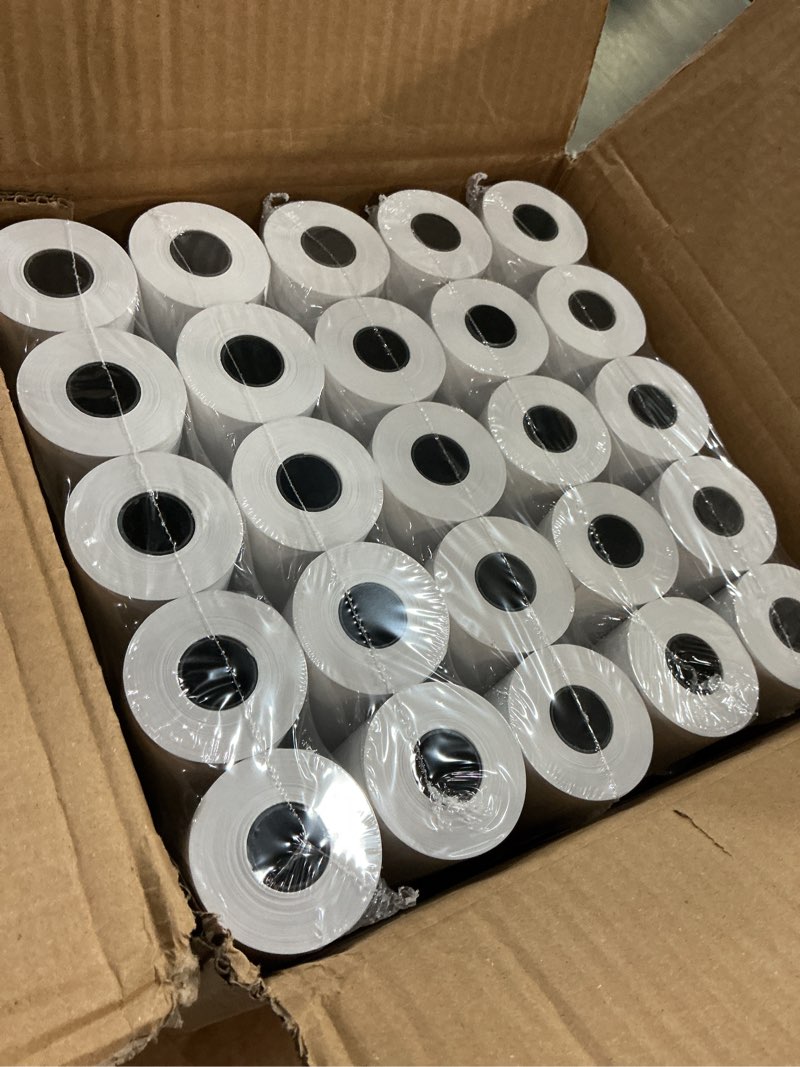 Condition photo showing New/Like New for Thermal Printer Paper Rolls compatible with Zebra Printer ZQ520, QL420, RW420, ZQ500, P4T – 80 Feet Thermal Receipt Paper - 50 Rolls – NOT Label