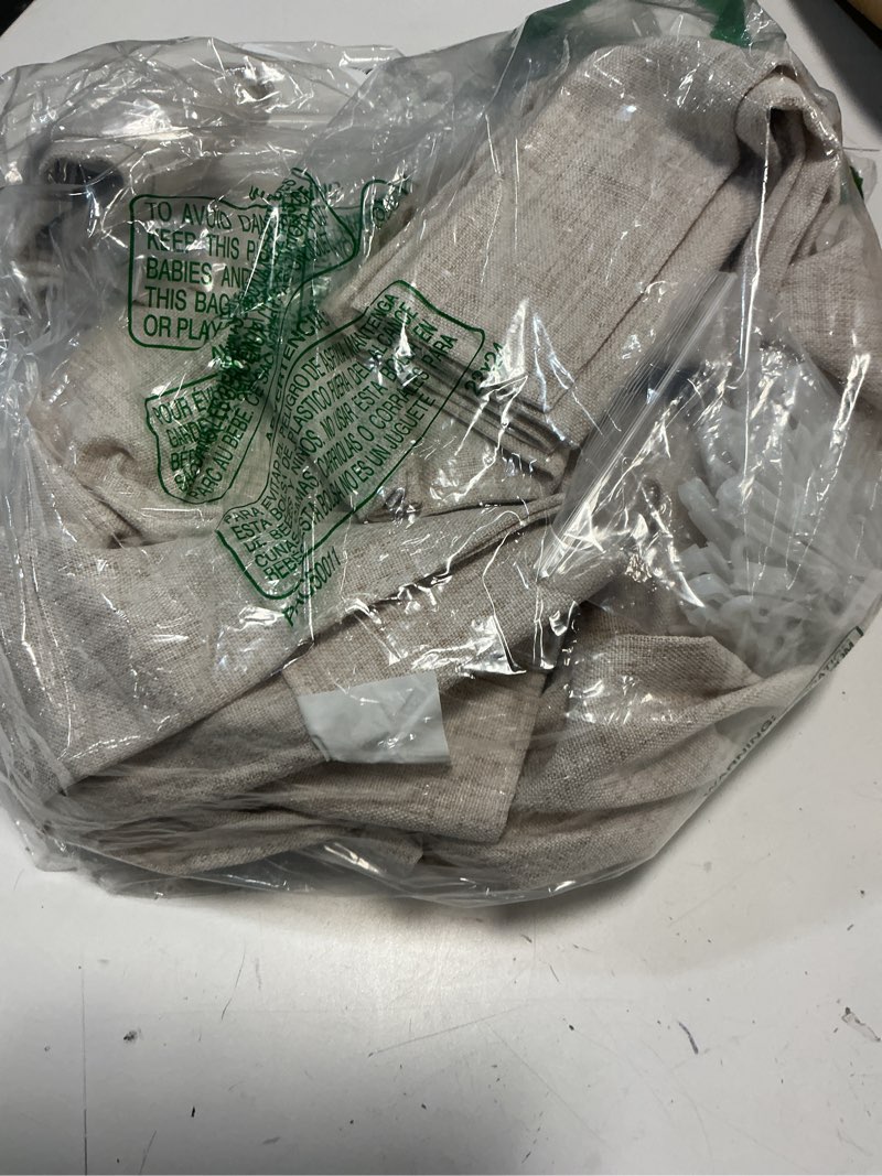 Condition photo showing Good Condition for Textured Drop Cloth Curtains 102 Inches Long 2 Panels Oatmeal Cream, Light Filtering Privacy Sheer Curtains That Let Light in Country Linen Blend Pleat Memory Shape Curtain with Hooks Bedroom Living Natural 40"W x 102"L( Pack of 2)