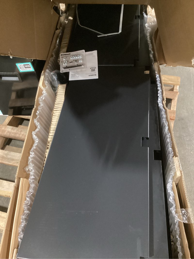 Condition photo showing Good Condition for kobalt 36-in w x 72-in h x 18.5-in d freestanding steel garage cabinet in silver