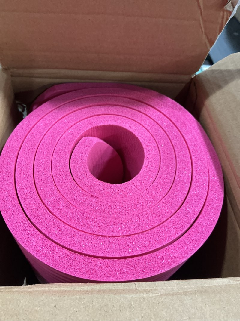 Condition photo showing New/Like New for amazon basics extra thick exercise yoga mat with carrying strap pink 1/2 inch