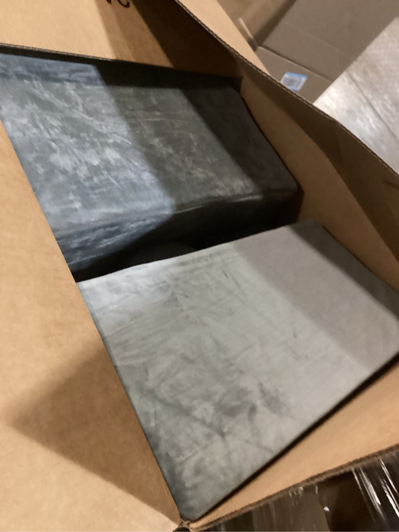 Condition photo showing As Is for 22Pcs Modular Kids Play Couch, 1000+DIY Creativing Playroom Furniture for Kids, Toddler Couch, Convertible Foam and Floor Cushion for Boys and Girls,Dark Grey