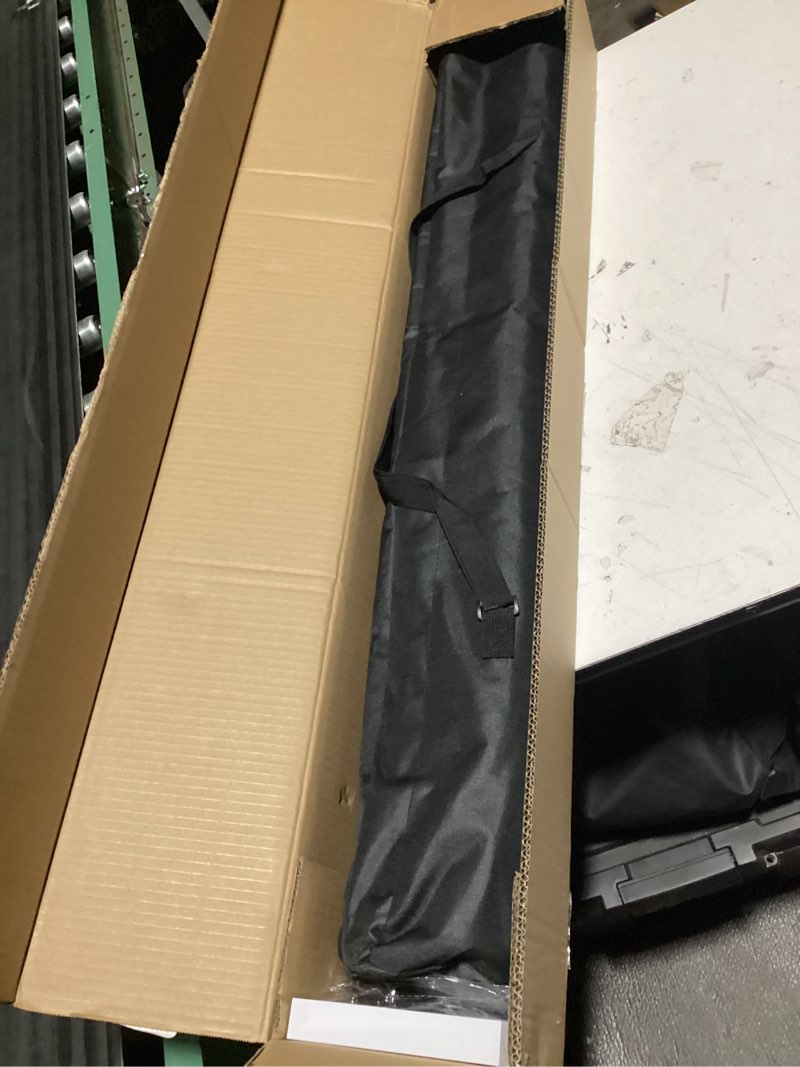 Condition photo showing As Is for Projector Screen with Stand, Portable Projector Screen and Stand, 60 Inch 16:9, Outdoor Projection Screen, Aluminium Frame, Lightweight and Compact, Easy Setup, Idea for Home Cinema, Backyard Party.