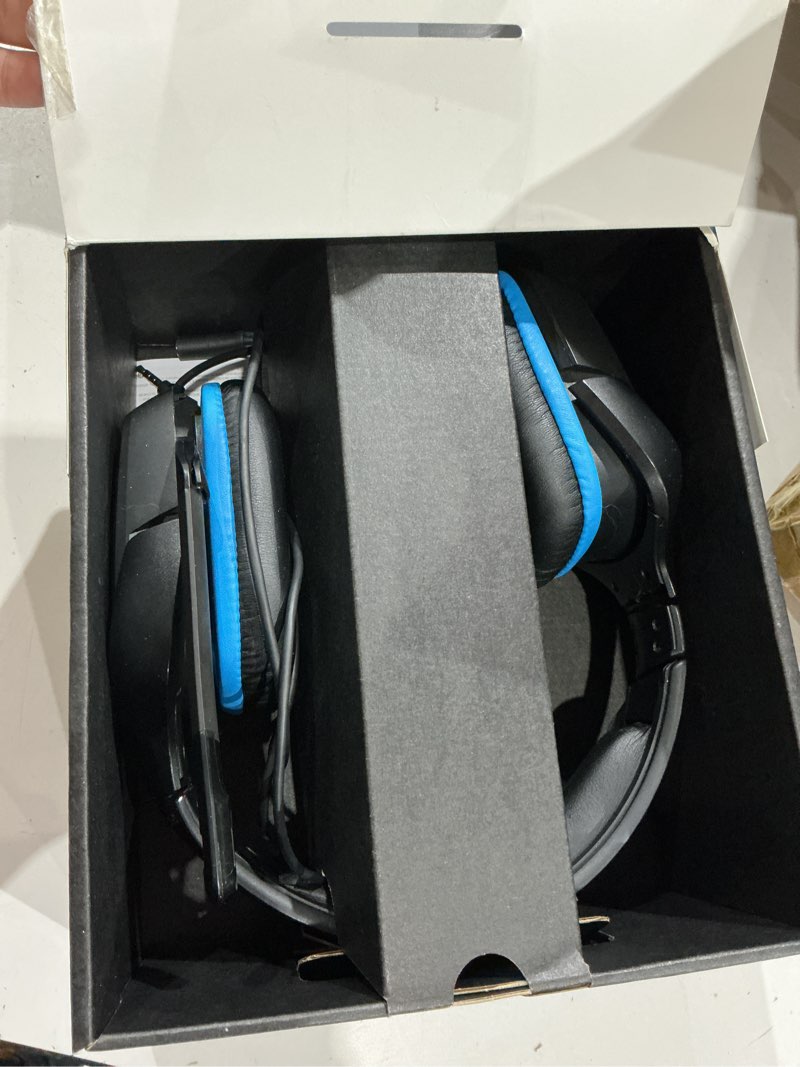 Condition photo showing Good Condition for logitech g432 wired gaming headset, 7.1 surround sound, dts headphone:x 2.0, 50 mm audio drivers, usb and 3.5 mm jack, flip-to-mute mic, pc, black black/blue 7.2 x 3.2 x 6.8 inches