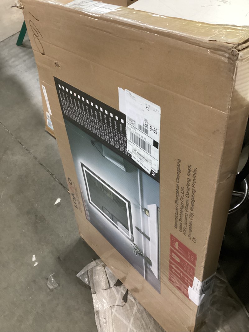 Condition photo showing New/Like New for LOAAO 24"X36" LED Bathroom Mirror with Lights, Anti-Fog, Dimmable, Backlit + Front Lit, Lighted Bathroom Vanity Mirror for Wall, Memory Function, Tempered Glass, Safe to Use, ETL Listed Led Bathroom Mirror (3 Light Modes) 24"L x 36"W
