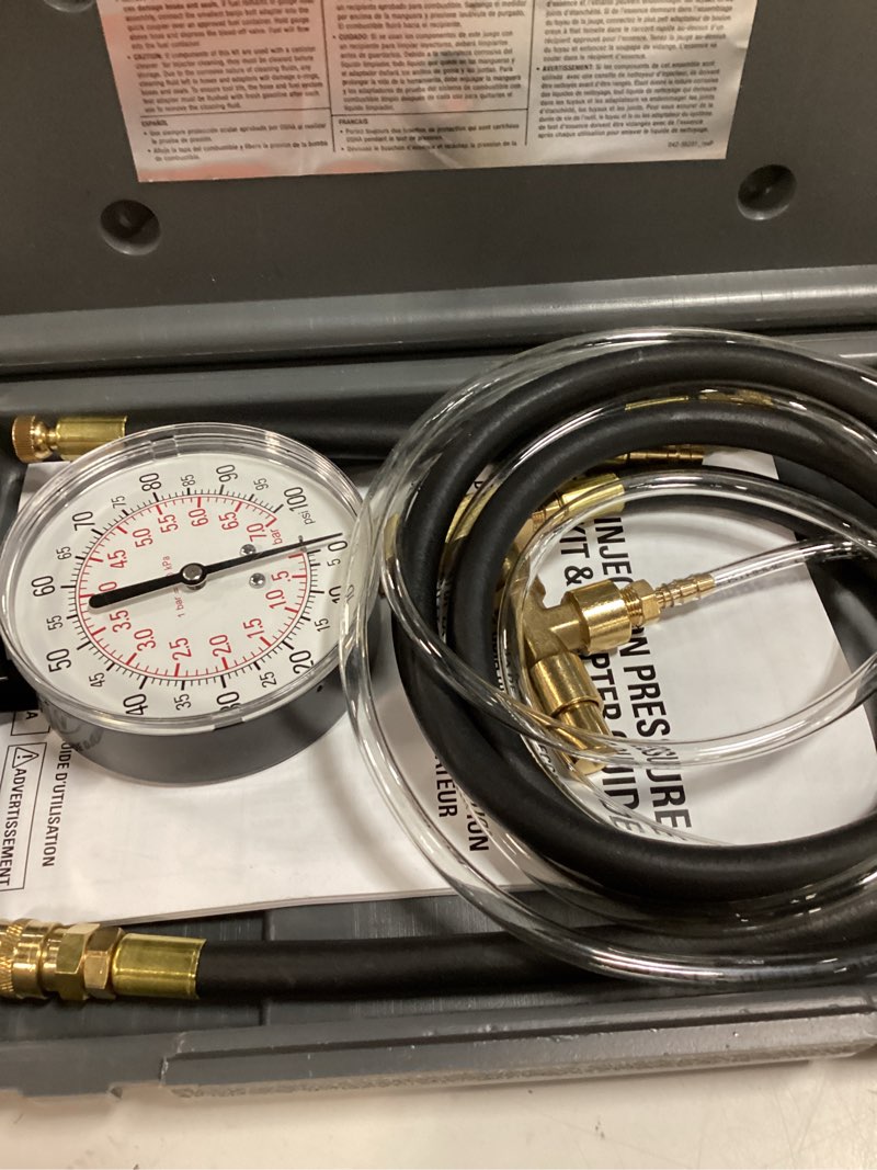 Condition photo showing New/Like New for lang tools tu-469 fuel injection pressure tester with schrader adapters