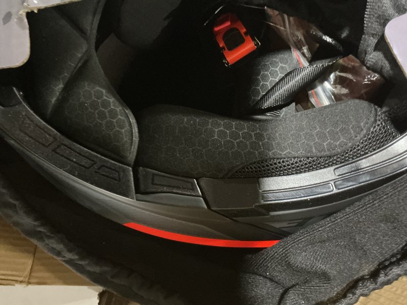 Condition photo showing Good Condition for TRIANGLE Modular Motorcycle Helmets for Men Flip Up Full Face Helmet Dual Visor with Internal Sunshield DOT Approved Black Red Small