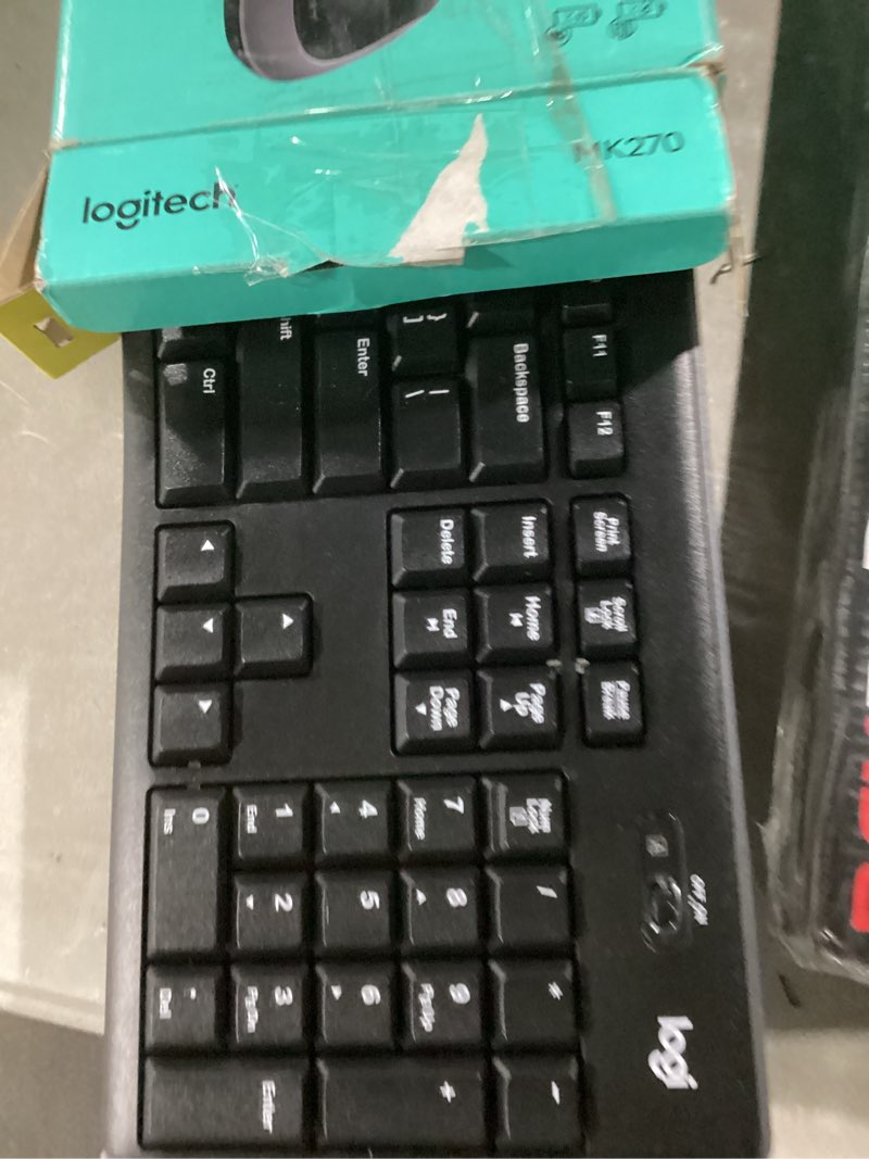 Condition photo showing Good Condition for Logitech MK270 Wireless Keyboard and Mouse Combo for Windows, 2.4 GHz, 8 Multimedia Keys, PC, Laptop, Wireless Keyboard Compact Mouse Combo - Black Black 1 Pack Combo ,no mouse 