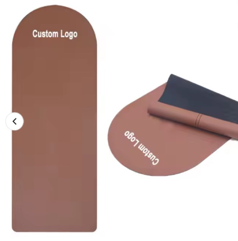 Super Grip Custom 4.5mm 5mm Sand Nude White Brown Chocolate Arch Oval Half Round PU Yoga Mat
