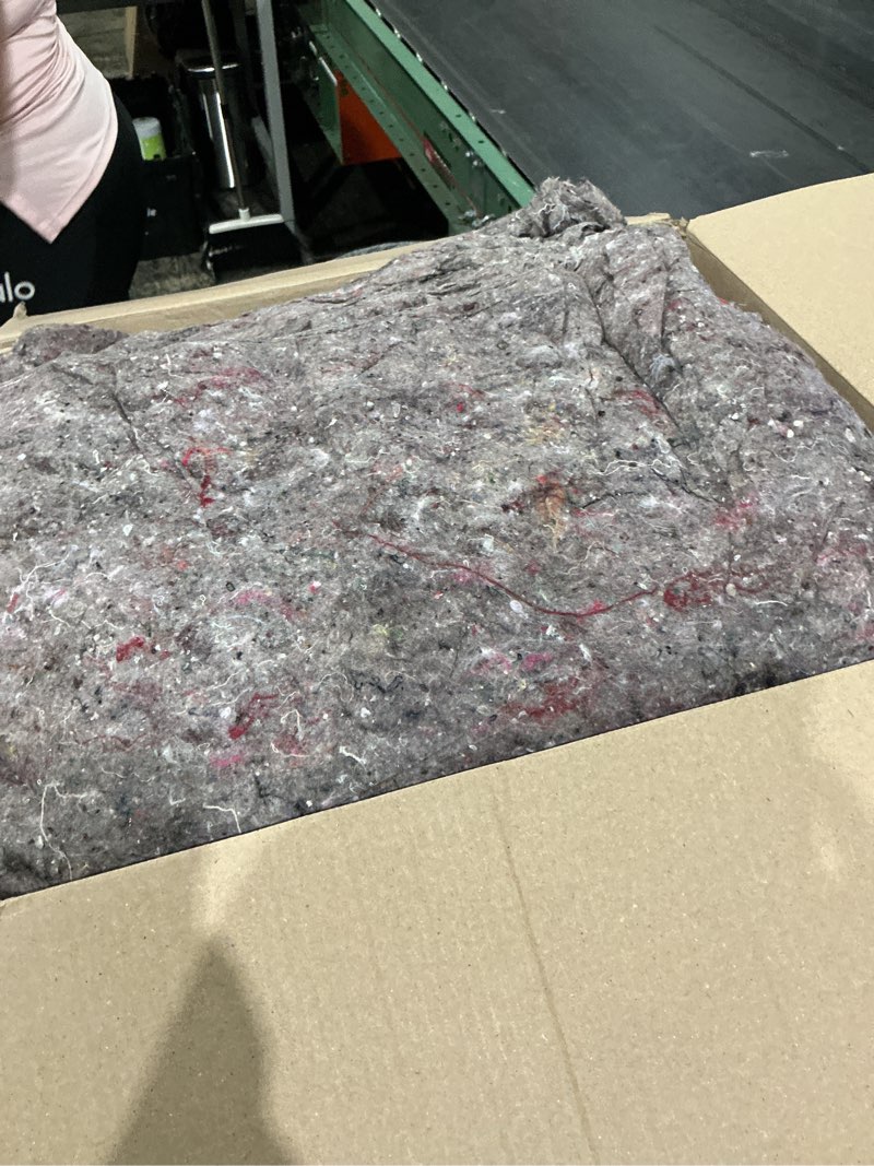 Condition photo showing Good Condition for premium absorbent non-slip rug pad, spill protection and floor safety 3 ft. x 30 ft. polyester garage flooring, beige