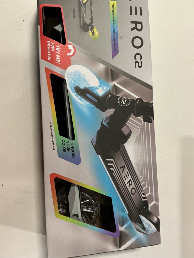 Condition photo showing New/Like New for aero scooter for kids 5-8 | dynamic lights, hand brake & shock absorption | boys girls 2 wheels kick scooter | foldable & height adjustable c2/125mm