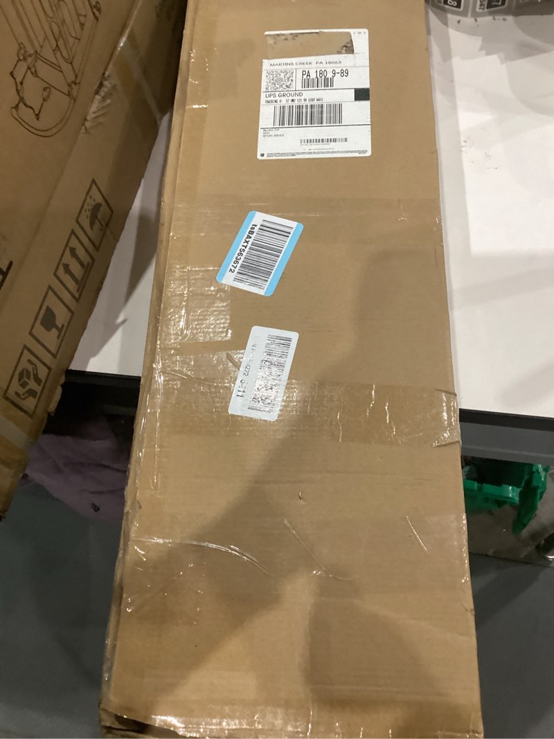 Condition photo showing New/Like New for 38 Inch Snow Shovel for Driveway, Brewin SnowPro Bi-Direction Heavy Duty Snow Pusher with Wheels and Angled Blade for Efficient Snow Removal, Back Saver Snow Plow for Doorway Sidewalk