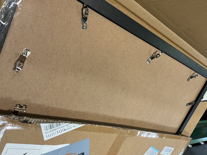 Condition photo showing Good Condition for 19.7x27.6 Picture Frame for Wall Display, 19.7x27.6 Black Picture Frame with Shatter Resistant Plexiglass, Stable and Sturdy Puzzle Frame for Wall Display, Handpicked Gift Collection, 1 Pack