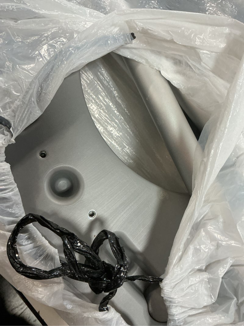 Condition photo showing As Is for homeal raised toilet seat riser with handles for seniors, 450lbs heavy-duty 3in1 commode chair for disabled & patients with reinforced frame & protective deflector, built for safety & clean without commode grey
