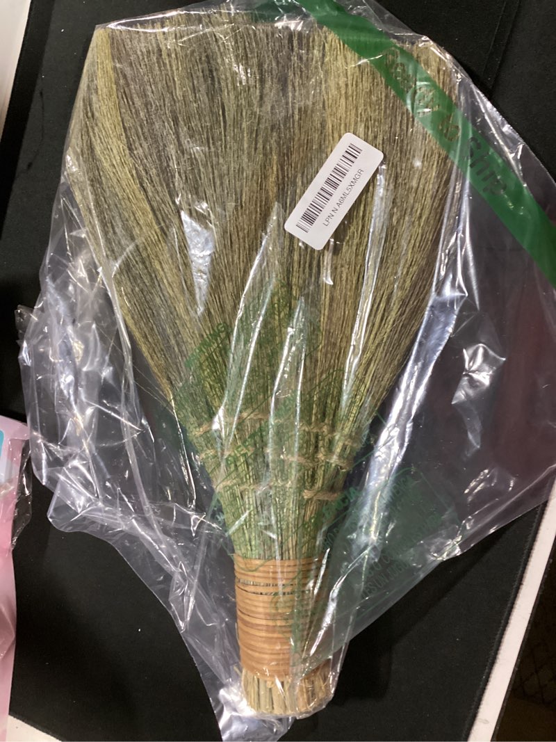 Condition photo showing As Is for (no stick) vietnamese natural whisk broom - straw soft broom - long handle broomstick for cleaning, decoration, wedding with 45.28 inch length