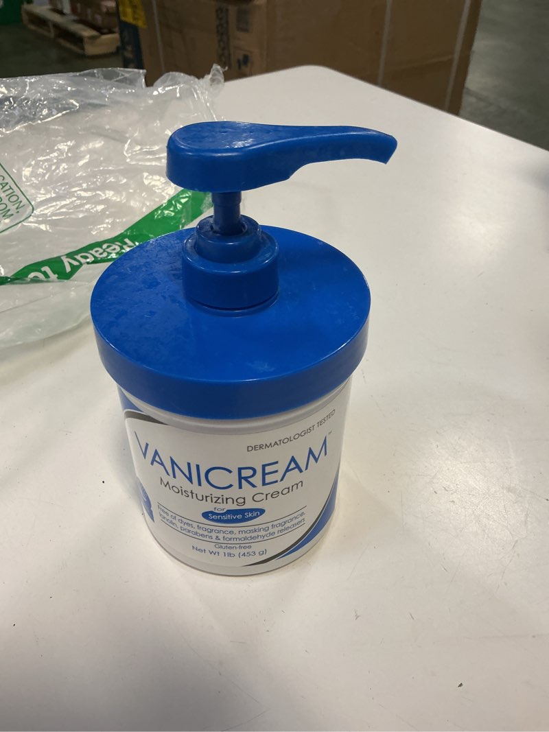 Condition photo showing New/Like New for Vanicream Moisturizing Skin Cream with Pump Dispenser - 16 fl oz (1 lb) - Moisturizer Formulated Without Common Irritants for Those with Sensitive Skin 16 Ounce (Pack of 1) Moisturizing Skin Cream