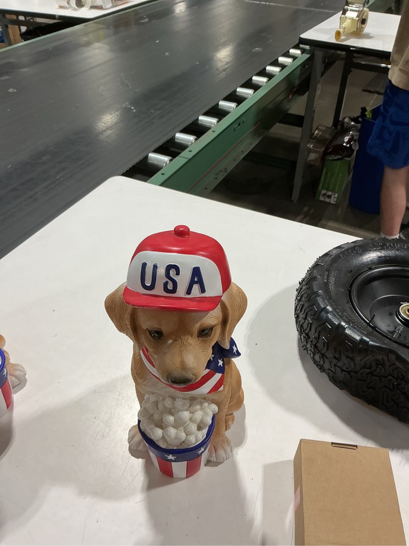 Condition photo showing Good Condition for holiday living indoor free standing labrador dog 4th of july decor