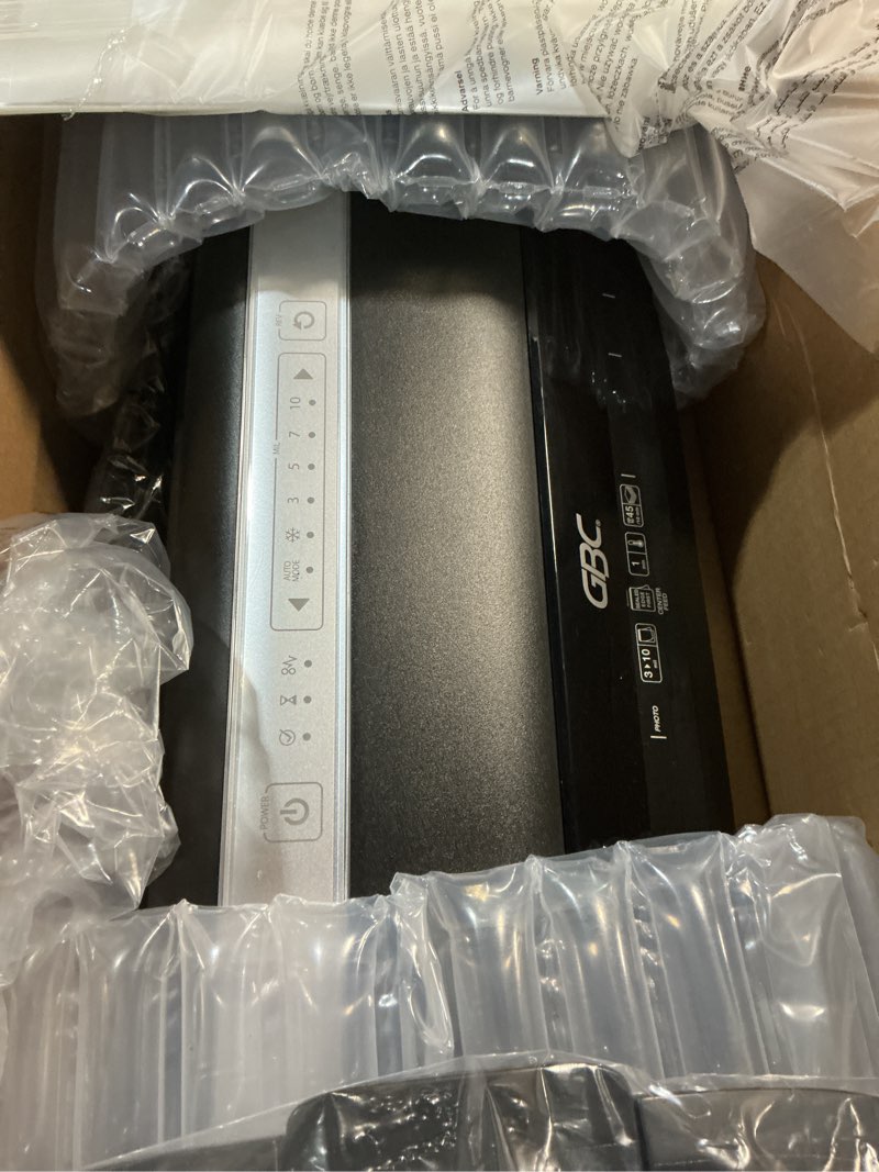 Condition photo showing New/Like New for GBC Fusion 7000L Thermal Laminator, 12" Maximum Width, 1 Minute Warm-Up, 3-10 Mil, with 50 EZUse Laminating Pouches, School Lamination (1703098F), Black
