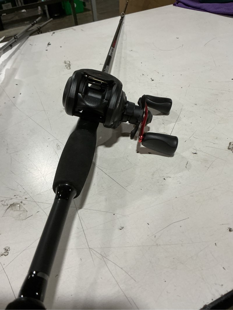 Condition photo showing Good Condition for abu garcia max ez cast baitcast fishing combo, 6' medium rod, right handed reel
