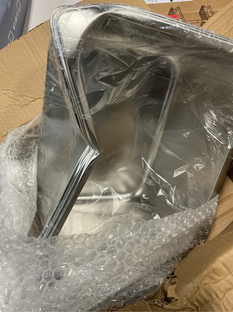 Condition photo showing As Is for 2 pack ice bucket for freezer,freezer ice bin (large),ice buckets for parties,champagne bucket,stainless steel ice bin for freezer,suitable for parties, picnics,and kitchen storage