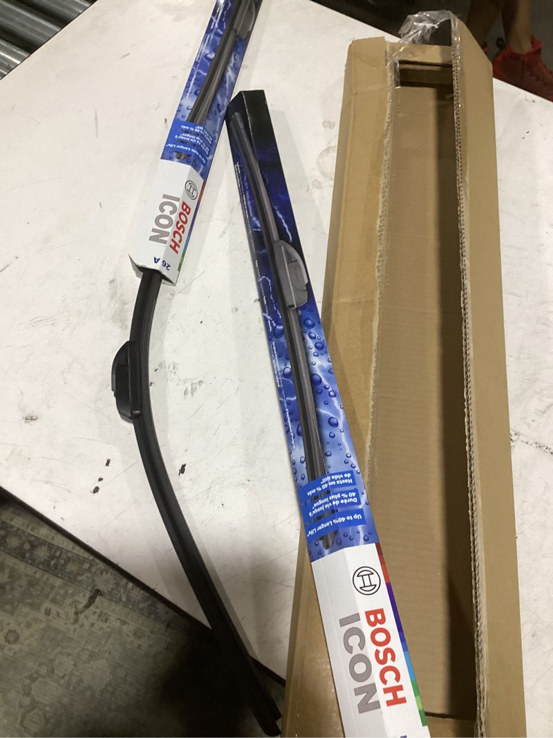 Condition photo showing Good Condition for bosch 26a16a icon beam wiper blades - driver and passenger side - set of 2 blades (26a & 16a)