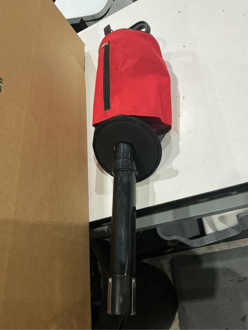 Condition photo showing As Is for golf ball retriever, one hand operation no bending over practical golf pick up tool for golf course (red)