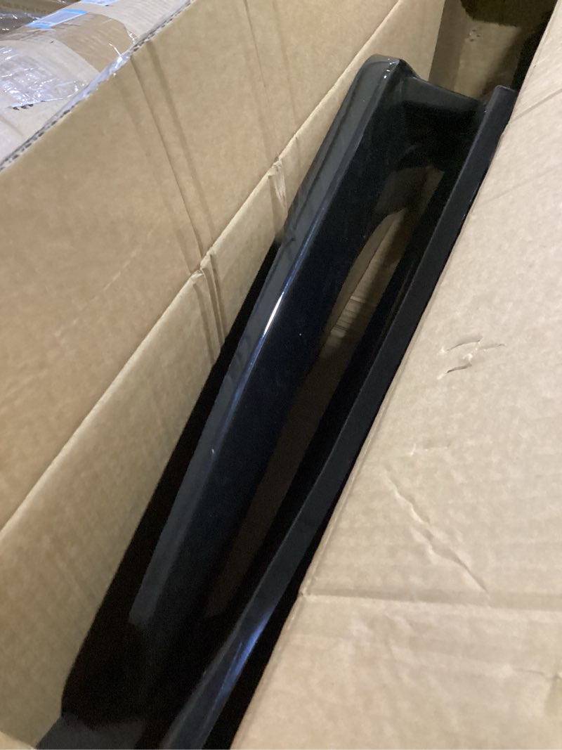 Condition photo showing Good Condition for labwork 4 pieces universal car front bumper lip spoiler splitter body kit bright black red tongue