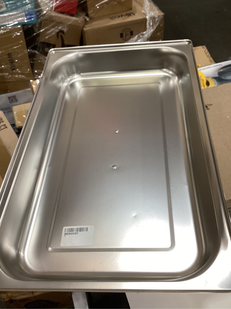 winco polished dome cover with handle, full size, medium, stainless steel