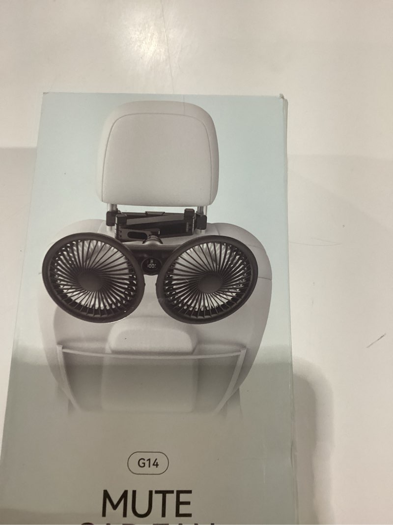 Condition photo showing New/Like New for car fans for backseat for kids, rechargeable car backseat fan for car back seat 6.8x11.5 inch dual heads
