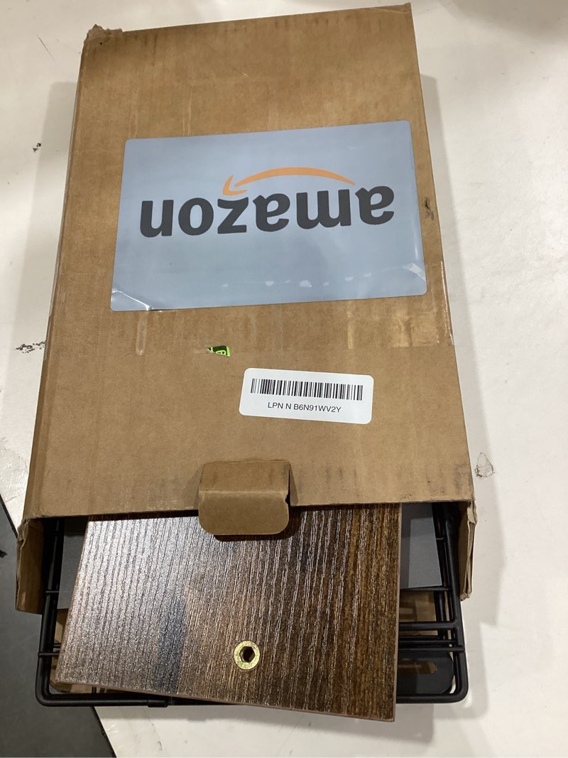 Condition photo showing New/Like New for Livabber Fruit Basket for Kitchen, Metal Fruit Vegetable Storage Bin with 2 Banana Hangers, Countertop Wire Basket Organizer for Snack Potato Onion, Screw Mounted or Stand (Black, 1 Pack)