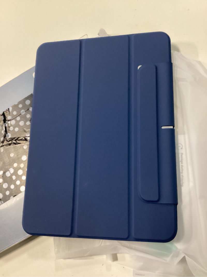 Condition photo showing Good Condition for esr for ipad pro 11 inch case (m5/m4) 2025/2024, strong magnetic attachment, slim trifold stand case, supports pencil pro & pencil(usb-c), tough protection, auto sleep/wake, rebound series, navy blue pro 11" m5/m4 (2025/2024) navy blue