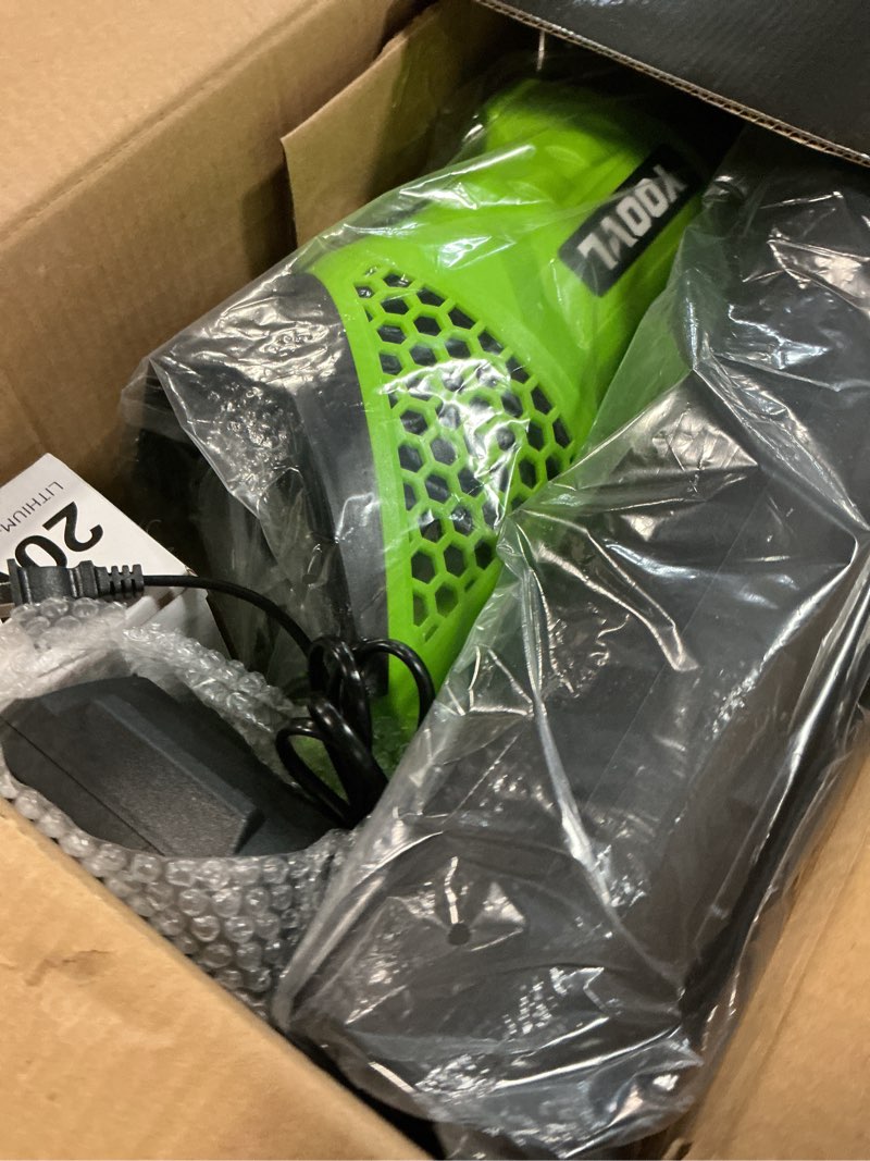 Condition photo showing New/Like New for Leaf Blower Cordless, 650CFM Electric Leaf Blowers with 2 x 5.2Ah Batteries and Charger, 3 Speed Mod