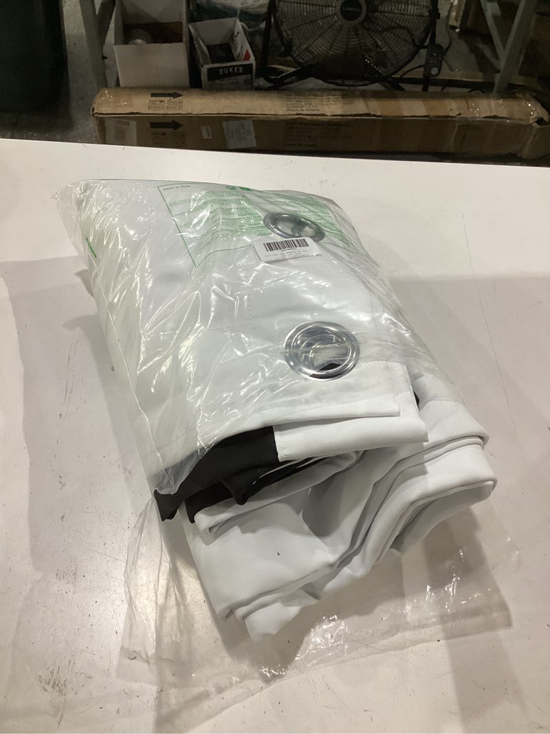 Condition photo showing Good Condition for nicetown 100% blackout window curtain panels, cold and full light blocking drapes with black liner for nursery, 84 inches drop thermal insulated draperies (white, 2 pieces, 52 wide each panel) pure white 52"w x 84"l (pack of 2)