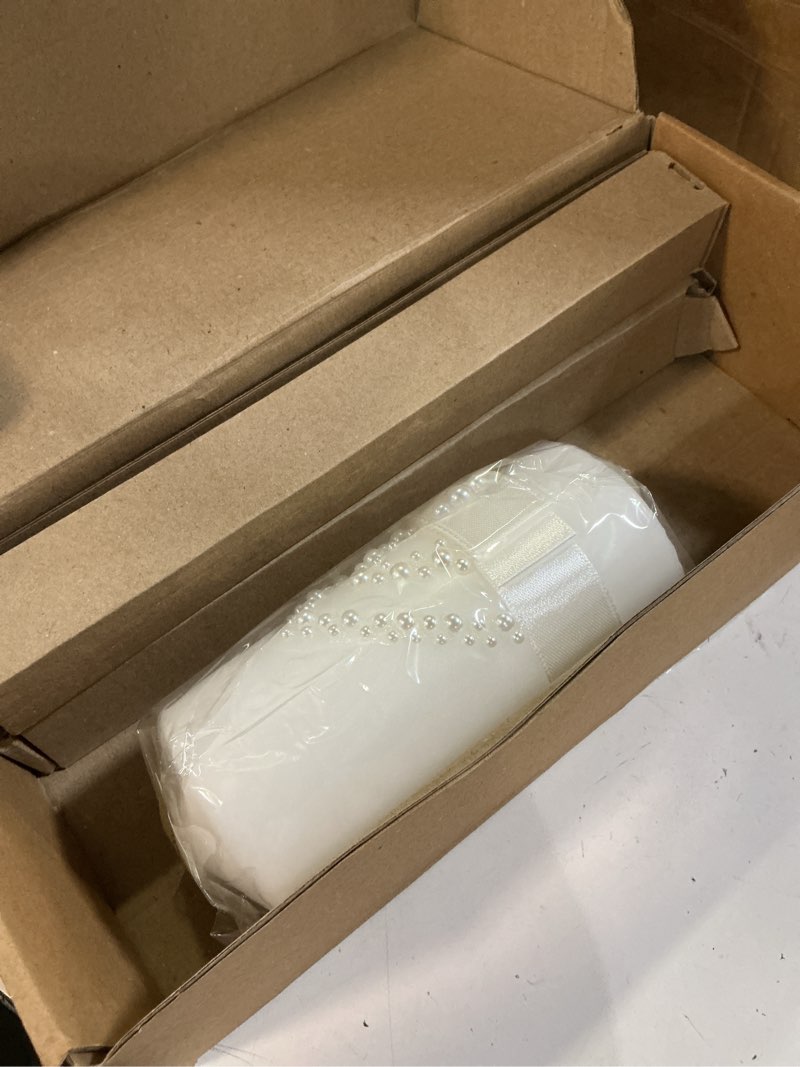 Condition photo showing Good Condition for unity candle set - wedding ceremony & reception – 6” pillar & two 10” taper candles – long burning unity candles for marriage ritual – handmade in usa – white | satin