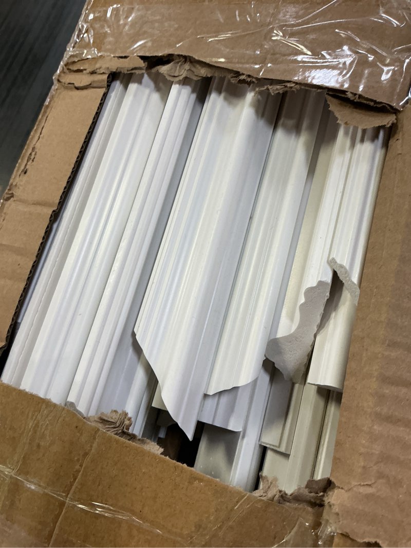 Condition photo showing Good Condition for pangda 3 set peel and stick wall molding kit inner and outer layer style premade wainscoting panel for interior wall moulding decor accent wall molding (31x63inch+78x63inch) 3 31x63inch+78x63inch