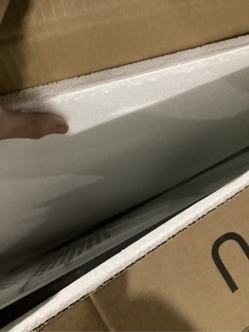 Condition photo showing New/Like New for ANDY STAR Black Bathroom Mirror, 22x30 Inch Asymmetrical Mirror, Irregular Wall Mirror in Stainless Steel Metal Frame, Modern Scalloped Mirrors Ideal for Bathroom, Bedroom (Horizontal/Vertical) Matte Black 30"L x 22"W